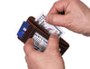 Utrera Leather Credit Card Holder - Walnut Brown - Aaron Leather Goods