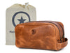 Tampa Leather Toiletry Bag - Copper Brown - Aaron Leather Goods
