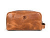 Tampa Leather Toiletry Bag - Copper Brown - Aaron Leather Goods