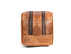 Tampa Leather Toiletry Bag - Copper Brown - Aaron Leather Goods
