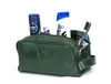 Tampa Leather Toiletry Bag - Fossil Green - Aaron Leather Goods