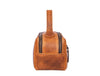 Manresa Leather Toiletry Bag - Caramel Brown - Aaron Leather Goods