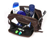 Barcelona Leather Toiletry Bag - Walnut Brown - Aaron Leather Goods