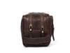 Barcelona Leather Toiletry Bag - Walnut Brown - Aaron Leather Goods