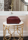 Omaha Leather Toiletry Bag - Pecan Brown - Aaron Leather Goods