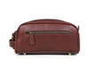 Omaha Leather Toiletry Bag - Pecan Brown - Aaron Leather Goods