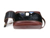 Omaha Leather Toiletry Bag - Pecan Brown - Aaron Leather Goods