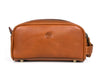 Omaha Leather Toiletry Bag - Cinnamon Brown - Aaron Leather Goods