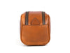 Omaha Leather Toiletry Bag - Cinnamon Brown - Aaron Leather Goods