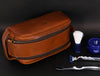 Omaha Leather Toiletry Bag - Cinnamon Brown - Aaron Leather Goods