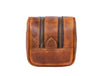 Tampa Leather Toiletry Bag - Caramel Brown - Aaron Leather Goods