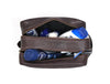 Tampa Leather Toiletry Bag - Hickory Brown - Aaron Leather Goods