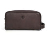 Tampa Leather Toiletry Bag - Hickory Brown - Aaron Leather Goods