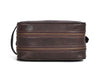 Tampa Leather Toiletry Bag - Hickory Brown - Aaron Leather Goods