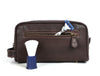 Tampa Leather Toiletry Bag - Hickory Brown - Aaron Leather Goods