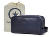 Tampa Leather Toiletry Bag - Navy Blue - Aaron Leather Goods