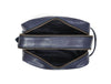 Tampa Leather Toiletry Bag - Navy Blue - Aaron Leather Goods