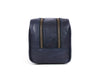 Tampa Leather Toiletry Bag - Navy Blue - Aaron Leather Goods