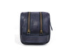 Tampa Leather Toiletry Bag - Navy Blue - Aaron Leather Goods