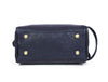 Tampa Leather Toiletry Bag - Navy Blue - Aaron Leather Goods