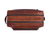 Barcelona Leather Toiletry Bag - Caramel Brown - Aaron Leather Goods
