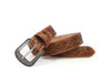 Newport Leather Belt - Caramel Brown - Aaron Leather Goods