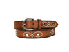 Ozark Leather Belt - Dark Brown - Aaron Leather Goods