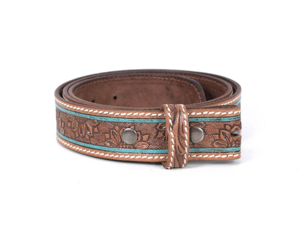 Reno Leather Belt - Brown - Aaron Leather Goods