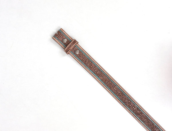Reno Leather Belt - Brown - Aaron Leather Goods