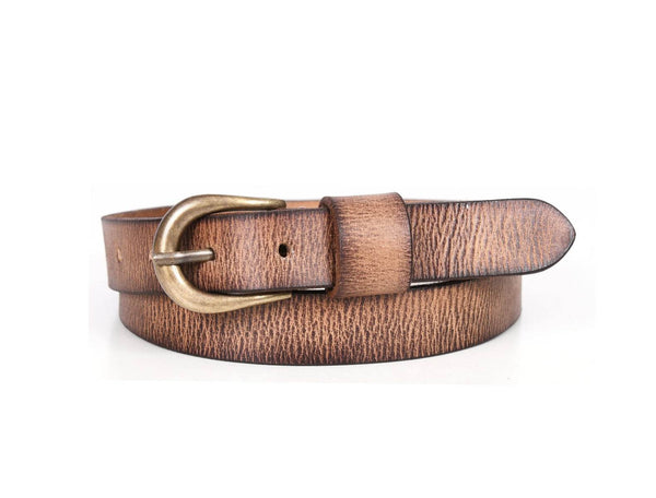 Magnolia Leather Belt -Coffee - Aaron Leather Goods