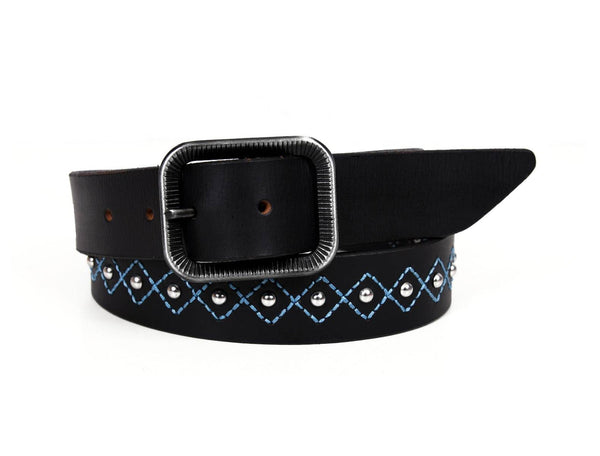 Homer Leather Belt - Ravan Black - Aaron Leather Goods