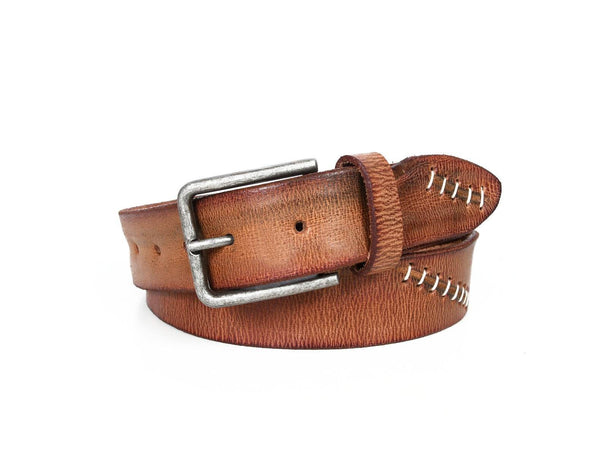 Prichard Leather Belt - Caramel - Aaron Leather Goods