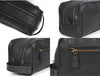 Tampa Leather Toiletry Bag - Raven Black - Aaron Leather Goods