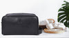 Tampa Leather Toiletry Bag - Raven Black - Aaron Leather Goods