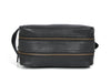 Tampa Leather Toiletry Bag - Raven Black - Aaron Leather Goods