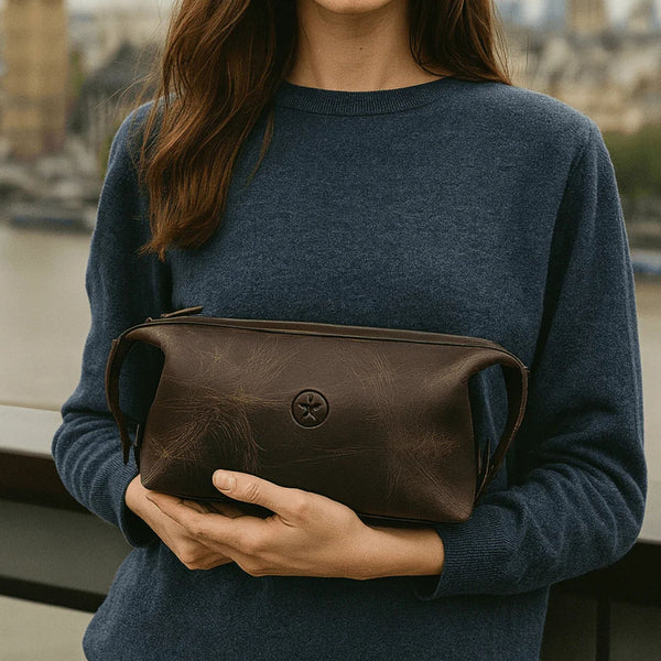 Siren Leather Toiletry Bag - Aaron Leather Goods