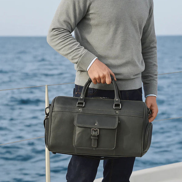 Full - Grain Leather Duffle Bag | Aaron Leather - Aaron Leather Goods
