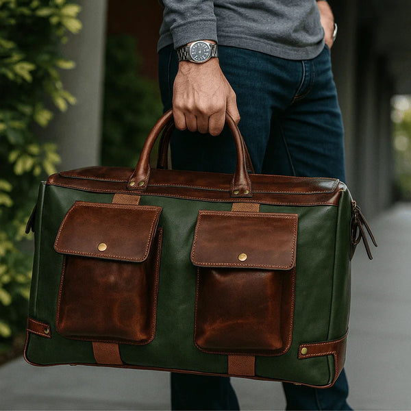 Leather Travel Bag - Aaron Leather Goods