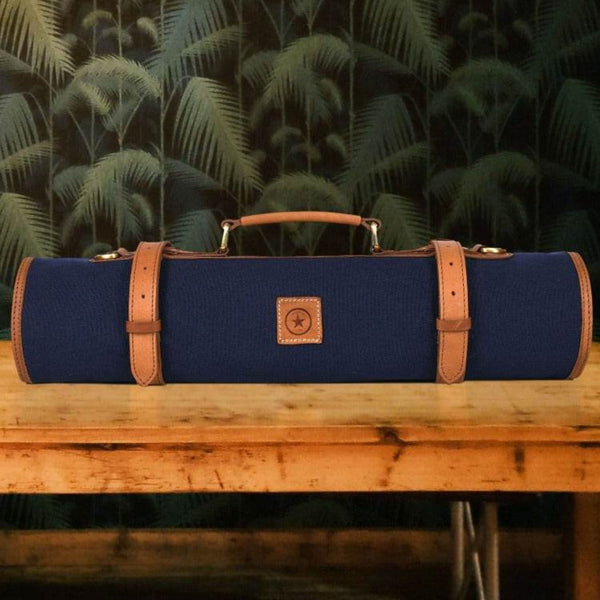 Malaga Canvas Knife Roll - Cobalt Blue