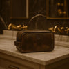 Vacone Leather Toiletry Bag - Walnut Brown