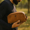 Omaha Leather Toiletry Bag - Tortilla Brown - Aaron Leather Goods