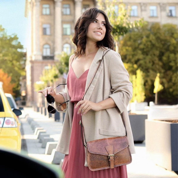 Ourense Leather Crossbody Bag - Gingerbread