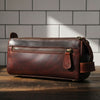 Arousa Leather Toiletry Bag - Walnut Brown - Aaron Leather Goods
