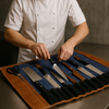 Leather Knife Rolls & Bags – Premium Full-Grain Storage for Chefs - Aaron Leather Goods 