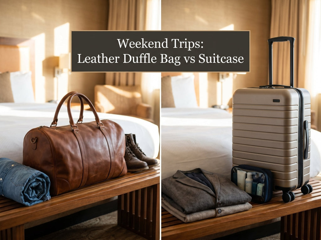 Leather Duffle Bag vs Suitcase for Weekend Trips: Which One Should You Pack? - Aaron Leather Goods Inc