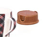 Cannes Leather Coaster - Cinnamon Brown