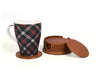 Cannes Leather Coaster - Cinnamon Brown