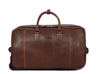 TerraCraft Leather Trolley Bag - Multicolor