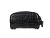 Aubrielle Leather Toiletry Bag - Black Croco