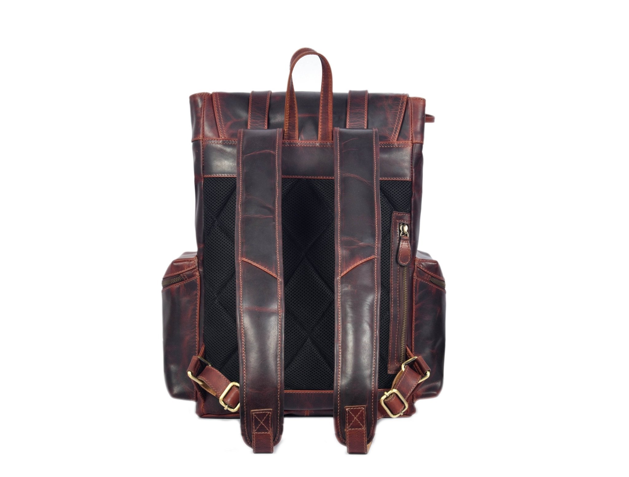 buy gents leather backpack online Vintage Full-Grain Leather Backpack – Travel, Work & Laptop Bag